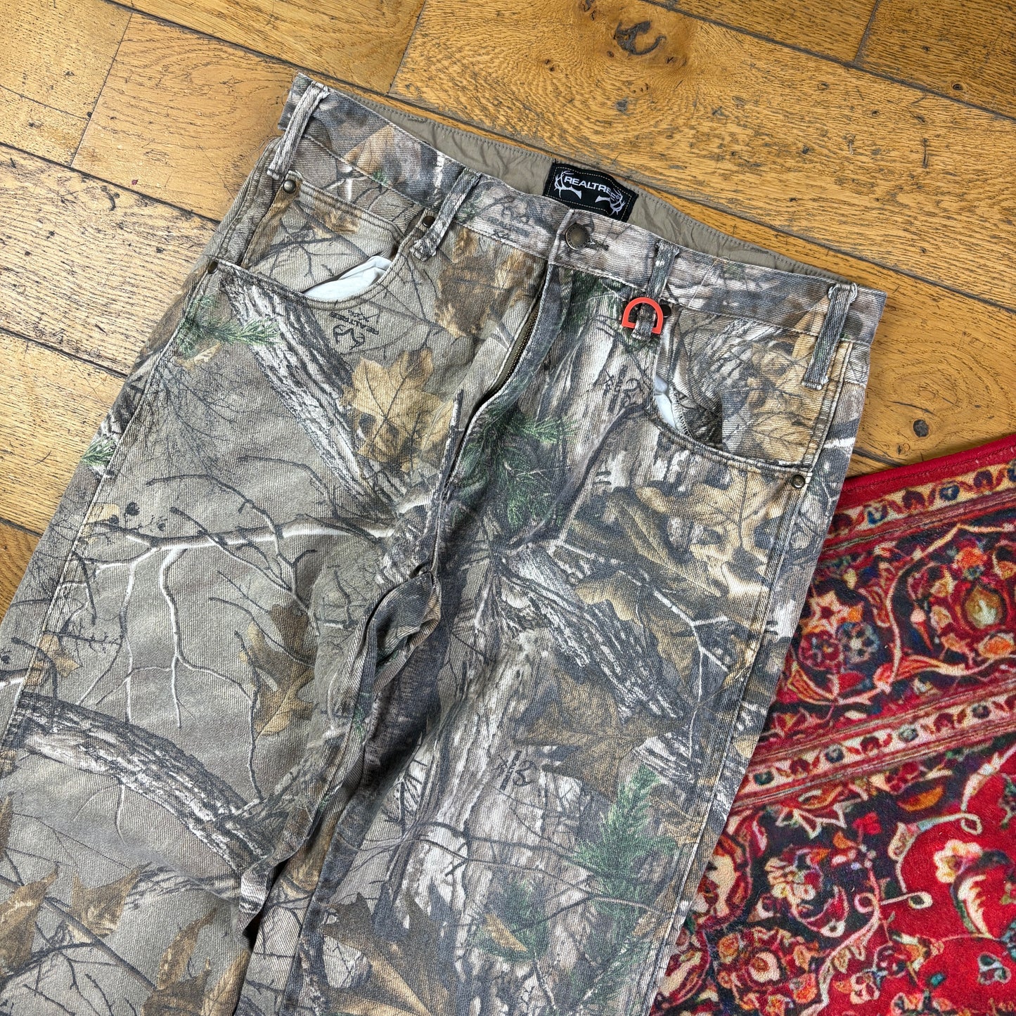 Vintage Real Tree Camo Green Hunting Workwear Trousers - 34