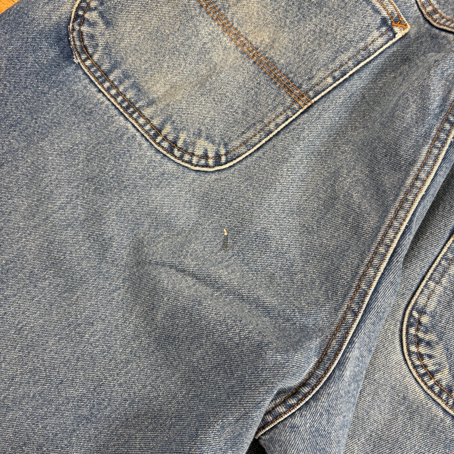 Vintage Blue Embroidered Y2K Hip Hop Carpenter Baggy Jeans - 34