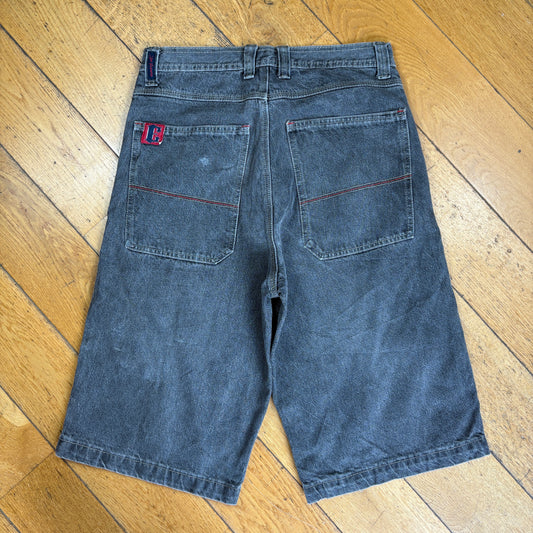 Vintage Easy Street Embroidered Hip Hop Black Baggy Shorts Jorts -