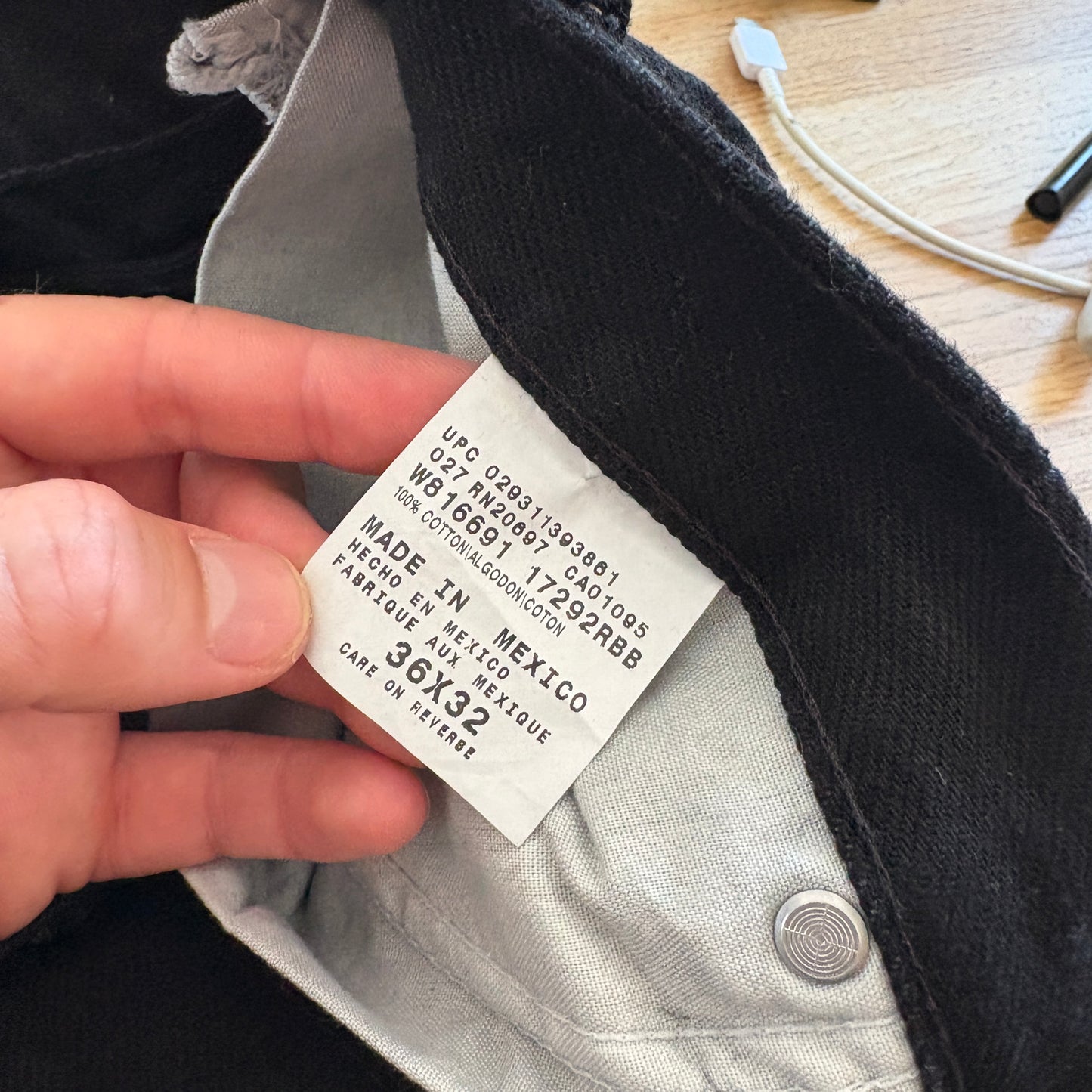 Vintage Dickies Workwear Black Carpenter Baggy Trousers - 36R
