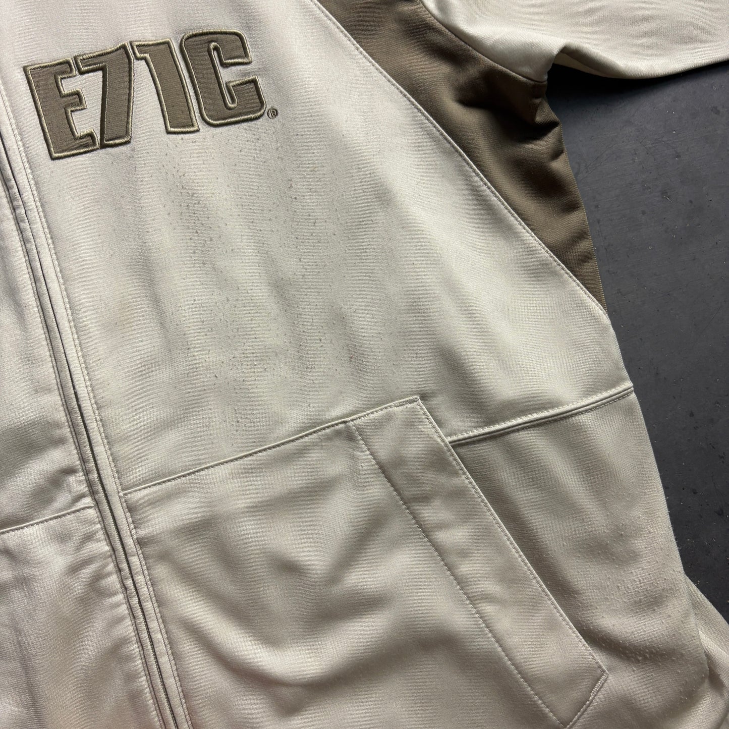 Vintage Nike Y2K 00s Gold Cream Tracksuit Track Jacket - M