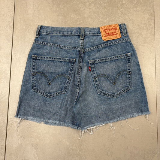 Vintage Levis 569 Blue Denim Shorts - Size 8/10