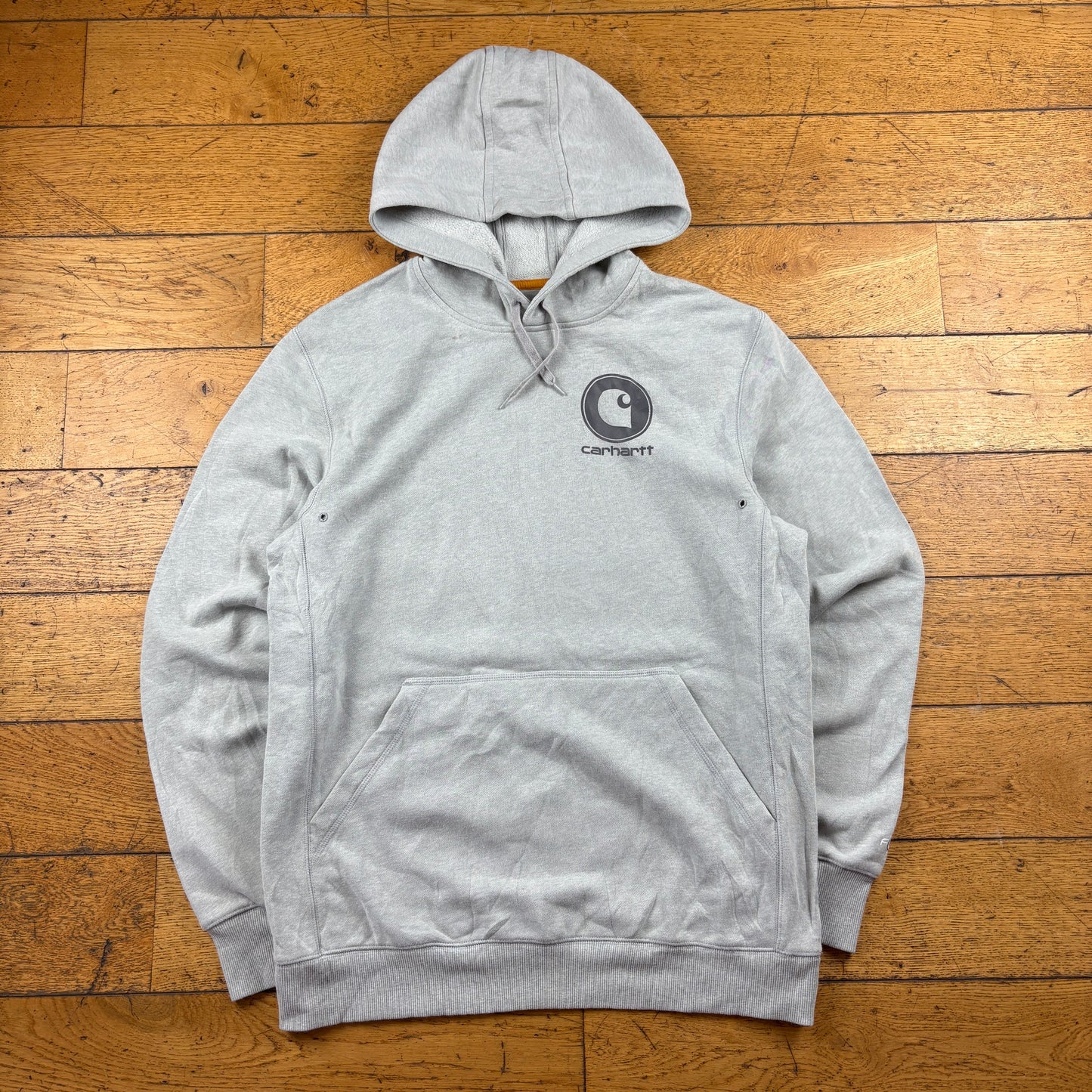 Vintage Carhartt Grey Hoodie Sweatshirt - S
