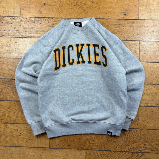 Vintage Dickies Grey Embroidered Spellout Sweatshirt - S