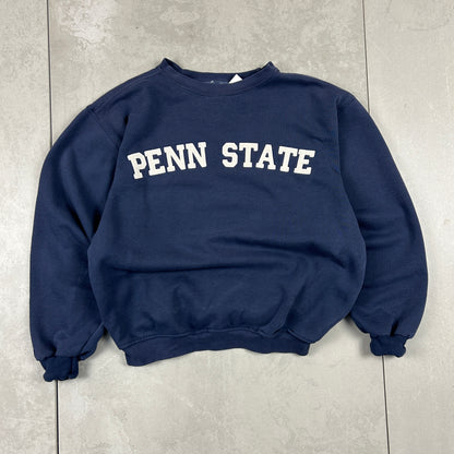 Vintage Jansport Embroidered Penn State USA Navy Boxy Sweatshirt - S