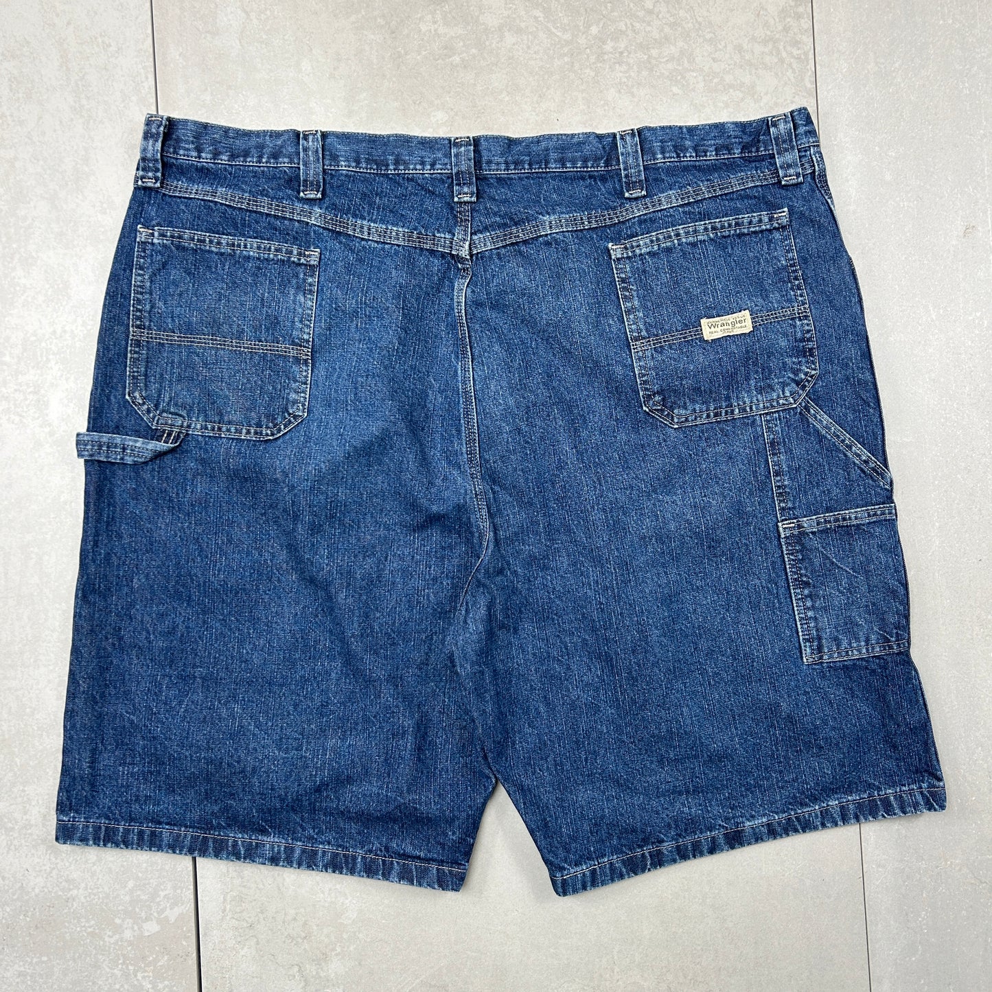 Vintage Wrangler Blue Denim Carpenter Baggy Shorts - 48