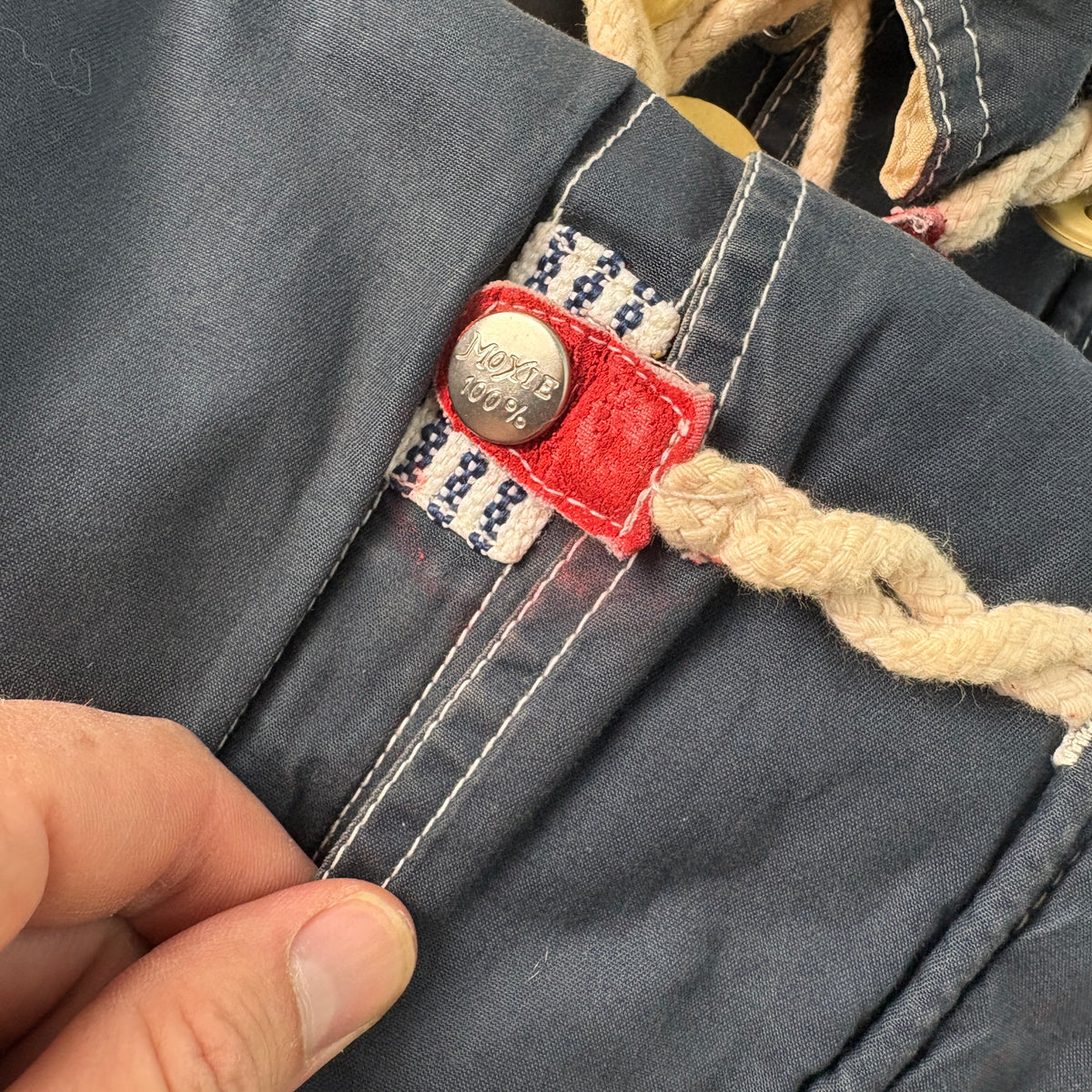 Vintage Moxie 90s Sailing Yacht Navy Fisherman Chore Jacket - L