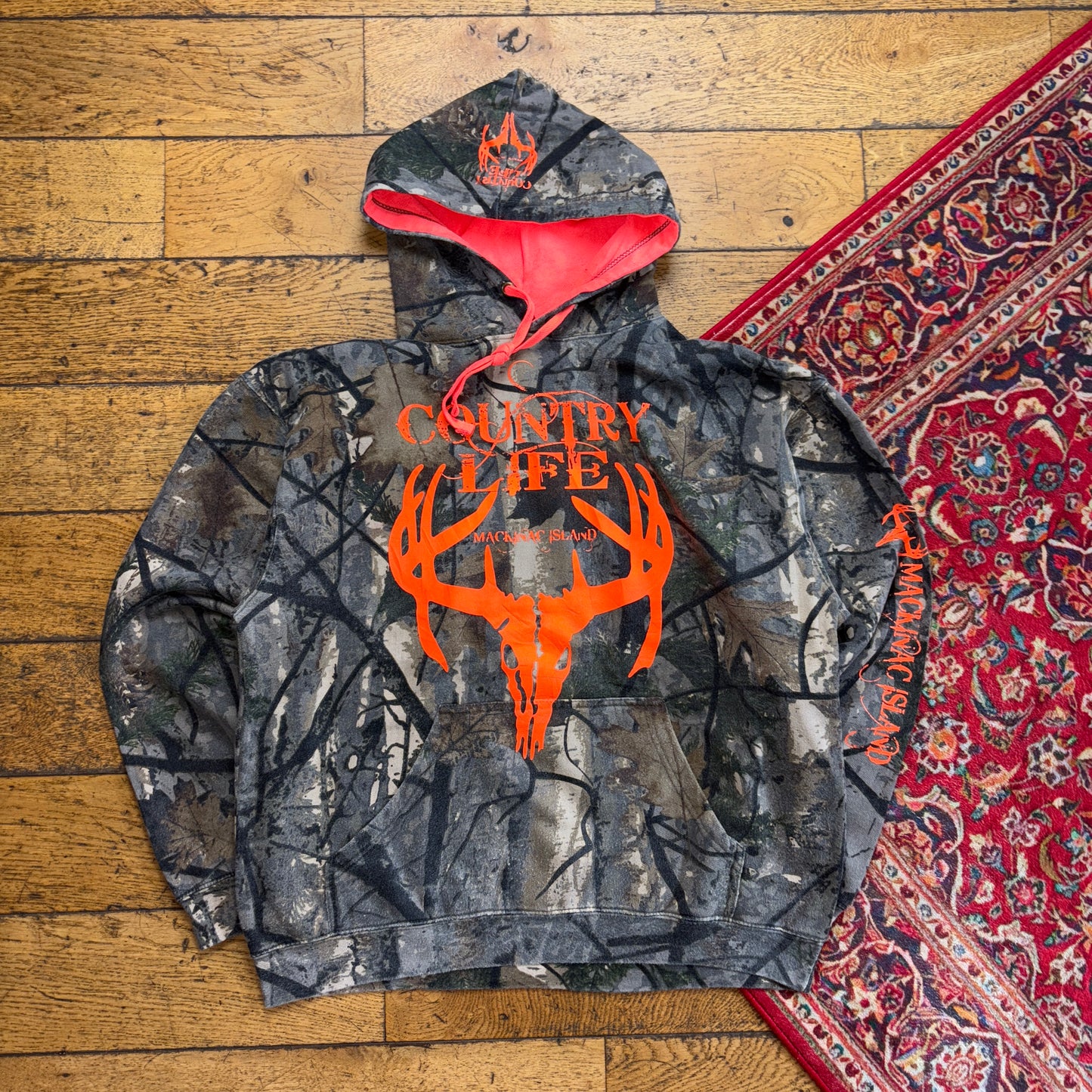 Vintage Realtree Camo Green Hoodie Sweatshirt - L