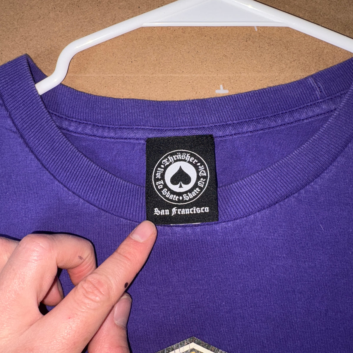 Thrasher Skate Purple Graphic T Shirt - S