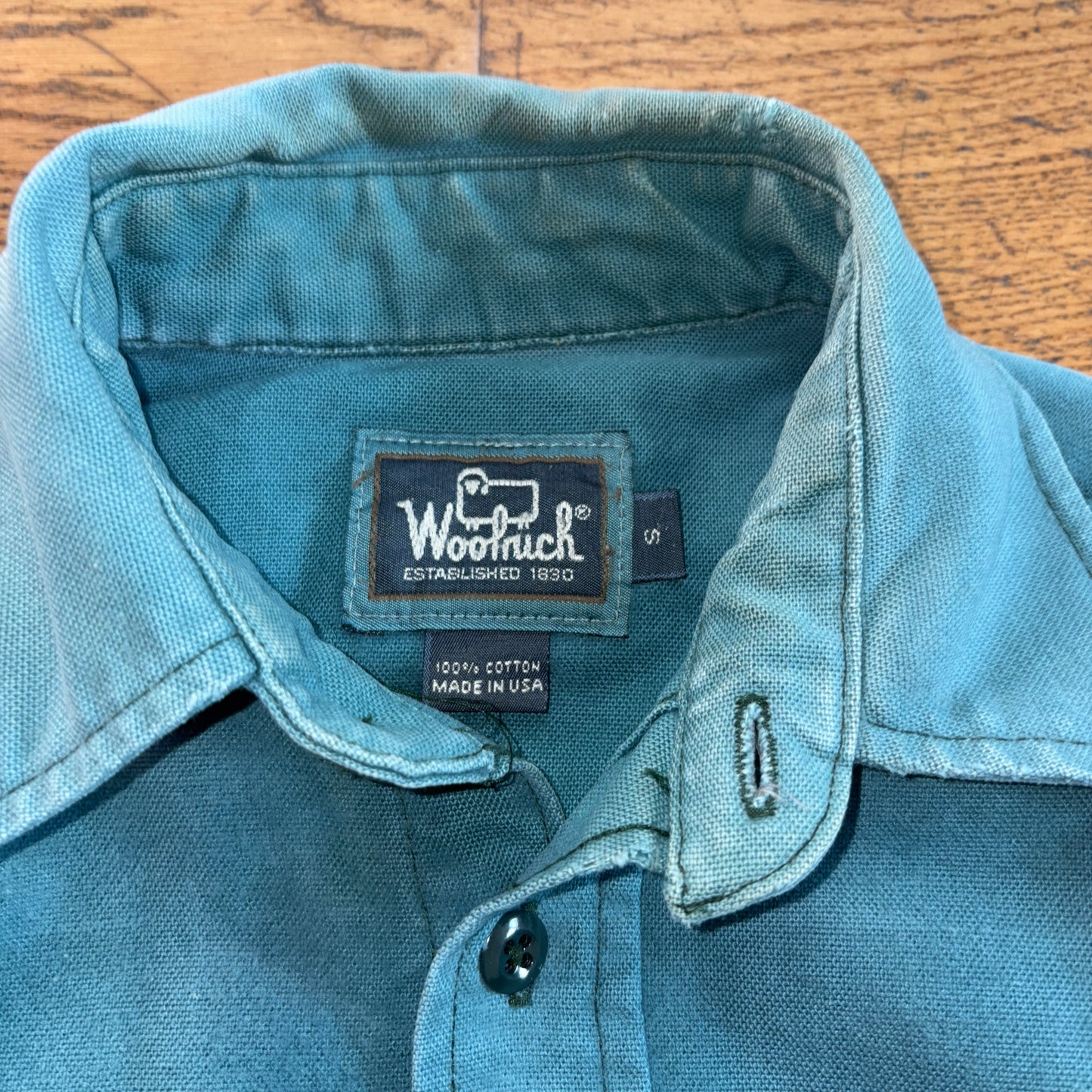 Vintage Woolrich Blue Green Heavyweight Shirt - S