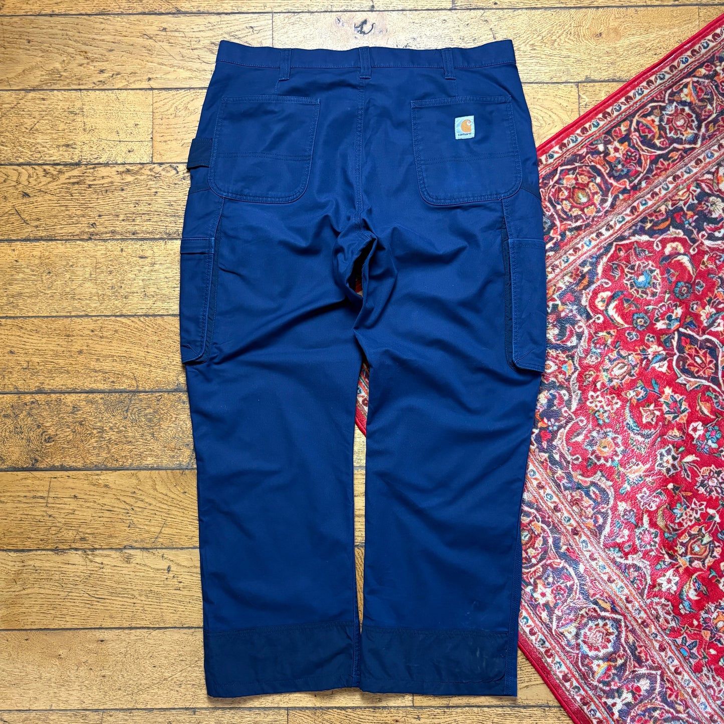 Vintage Carhartt Workwear Navy Carpenter Baggy Trousers - 40S