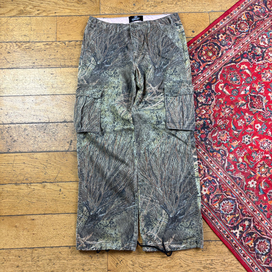 Vintage Real Tree Camo Green Hunting Workwear Trousers - Size 12