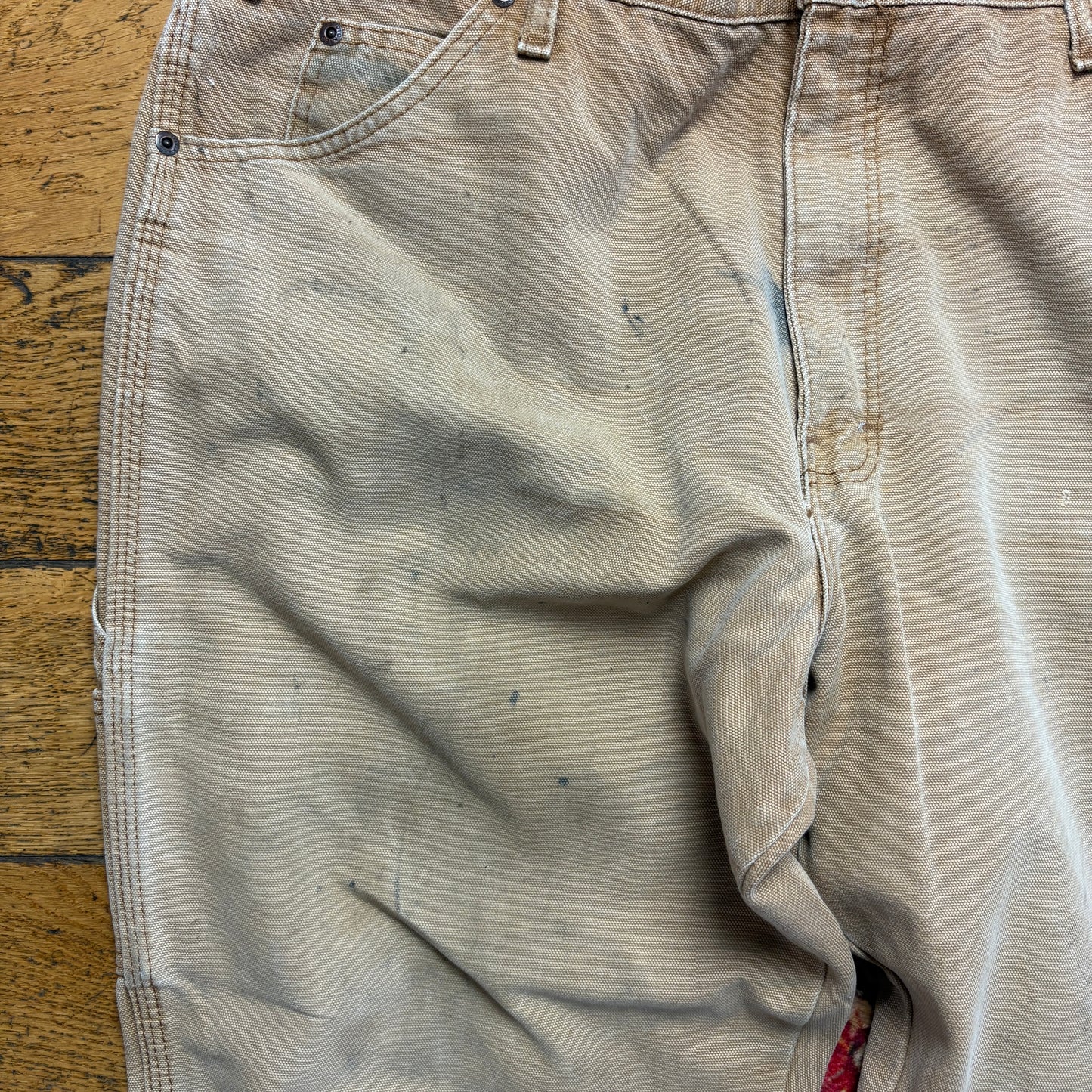 Vintage Dickies Workwear Carpenter Baggy Brown Trousers - 38R