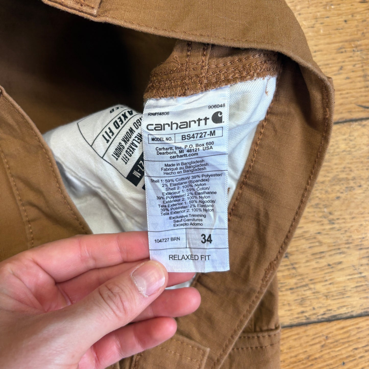 Vintage Carhartt Brown Workwear Baggy Carpenter Shorts - 34