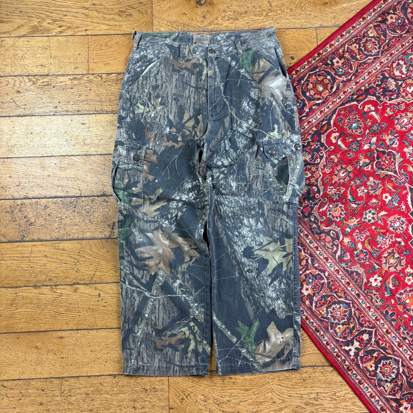 Vintage Real Tree Camo Green Hunting Workwear Trousers - 34