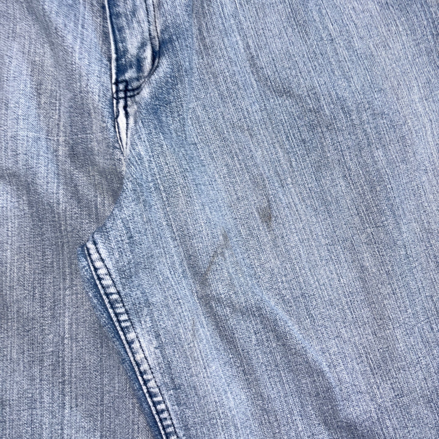 Vintage GS115 Blue Embroidered Y2K Hip Hop Baggy Jeans Shorts Jorts - 40