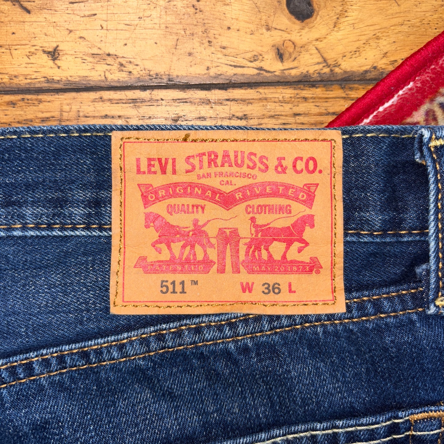 Vintage Levis 511 Slim Blue Denim Shorts - 36