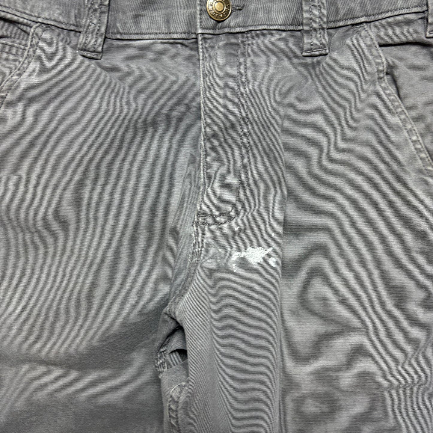 Vintage Carhartt Workwear Carpenter Grey Straight Trousers - 32R