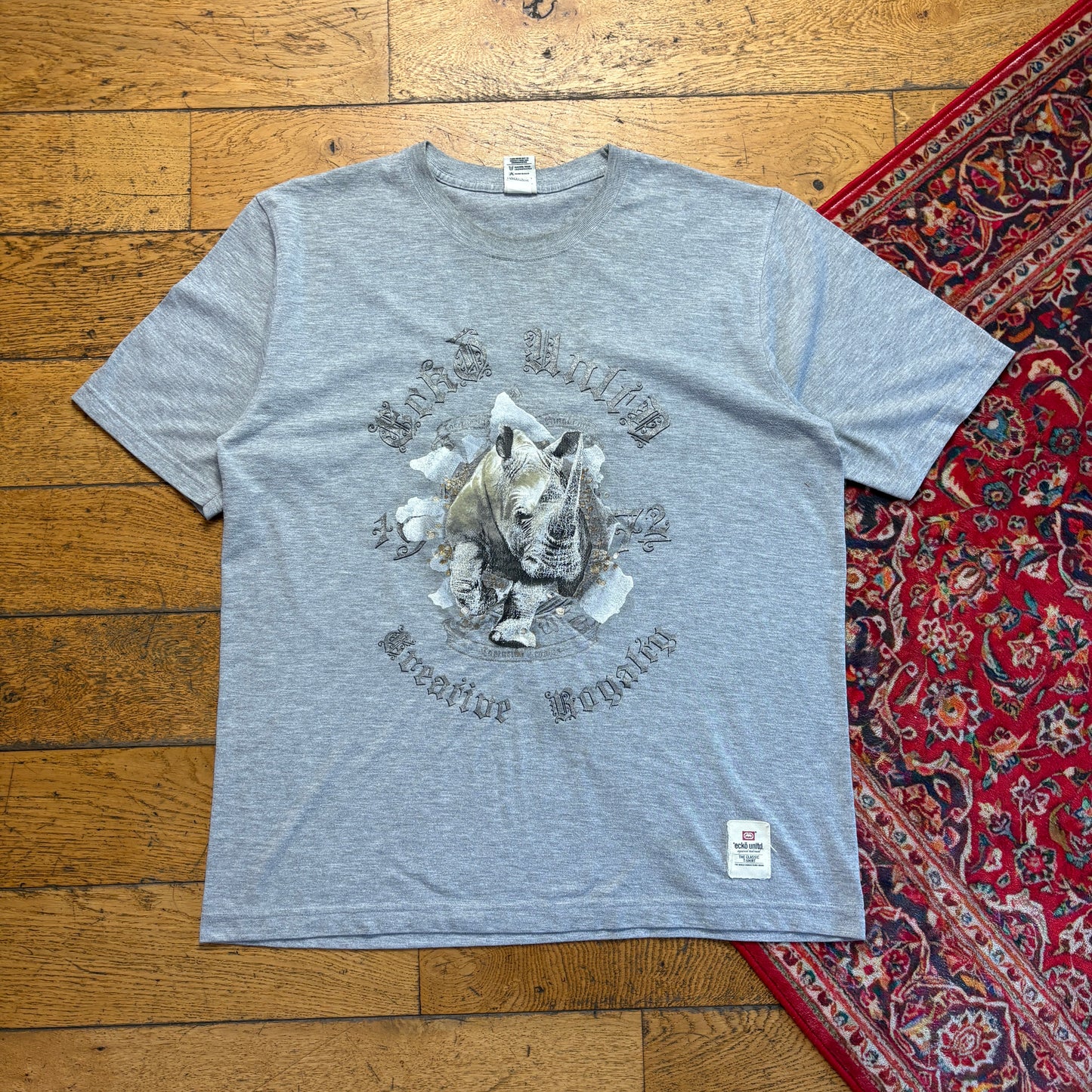 Vintage Ecko Unltd Grey Hip Hop Graphic T-Shirt - L