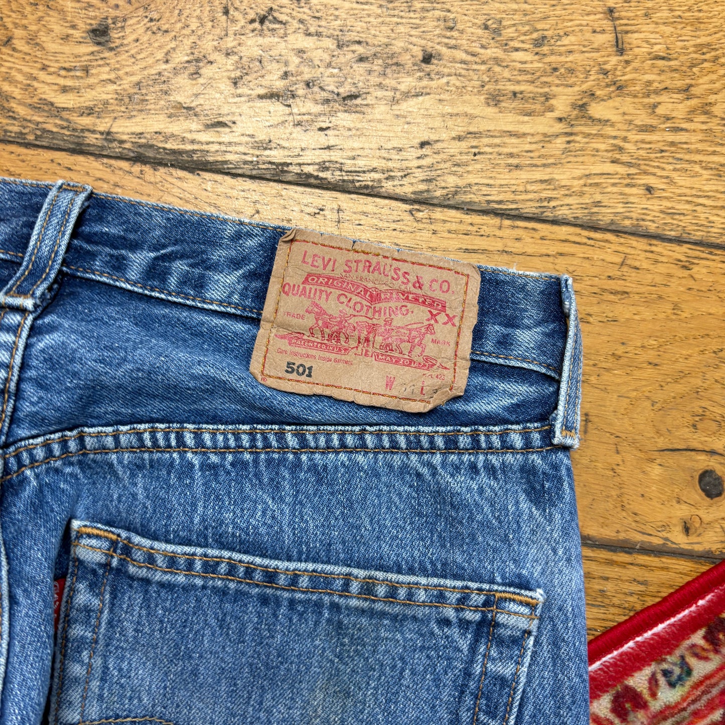 Vintage Levis 501 Straight Blue Denim Jeans - 31S
