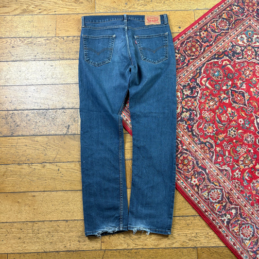 Vintage Levis 513 Straight Blue Denim Jeans - 34