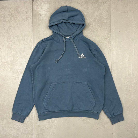 Adidas embroidered blue hoodie - Medium