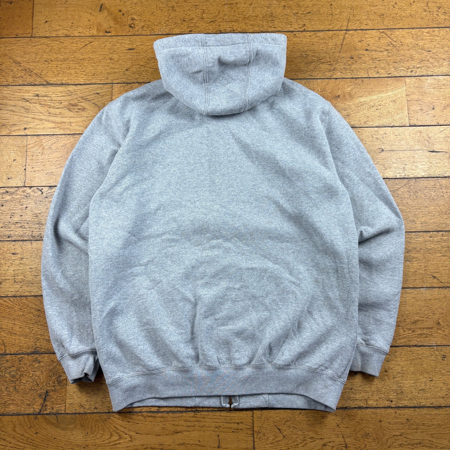 Vintage Carhartt Grey Zip Hoodie Sweatshirt - L
