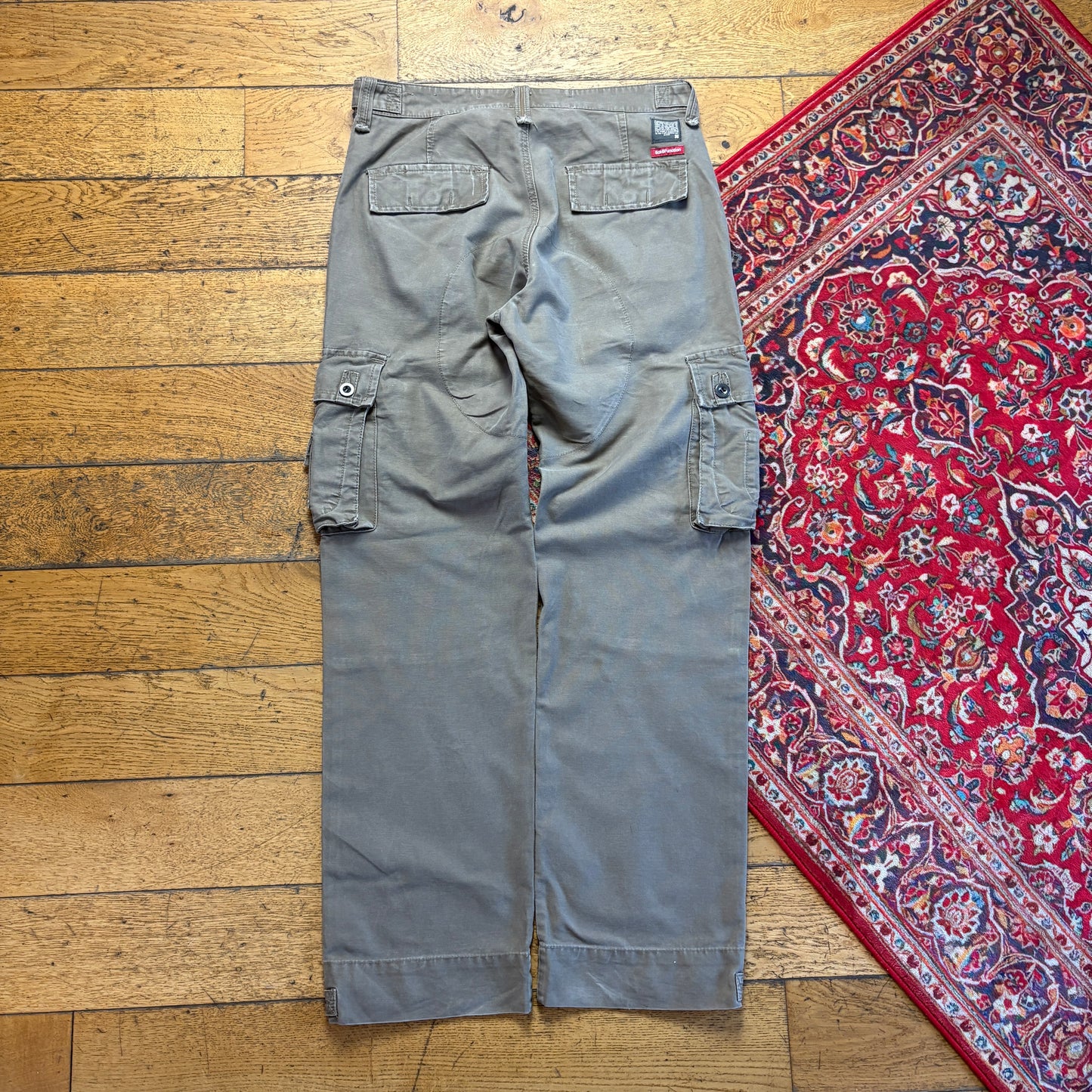 Vintage Ecko Unltd Brown Cargo Hip Hop Baggy Trousers - 34L
