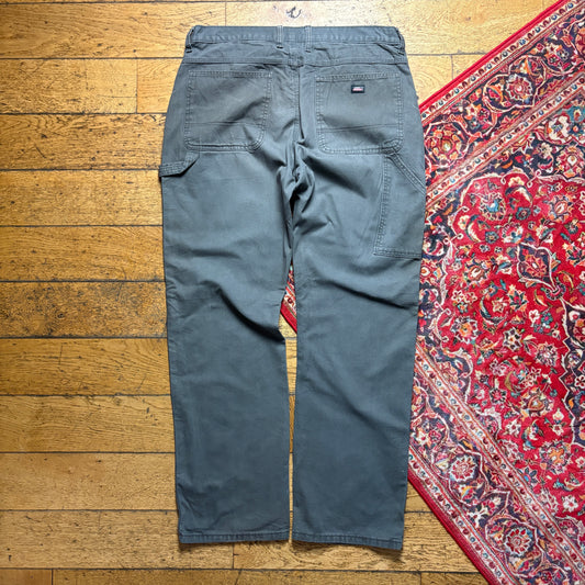 Vintage Dickies Workwear Carpenter Baggy Grey Trousers - 38L