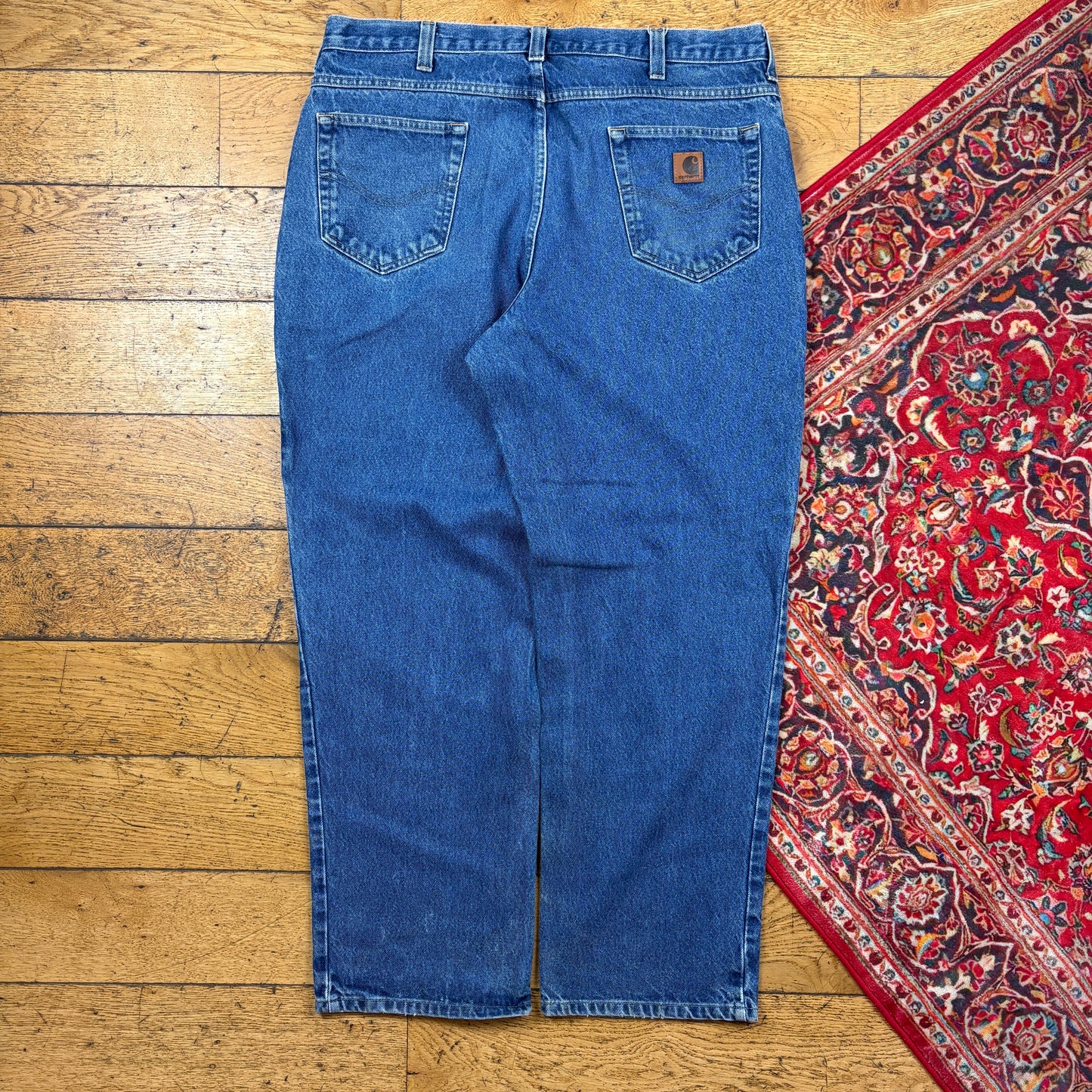 Vintage Carhartt Blue Workwear Carpenter Baggy Jeans - 38