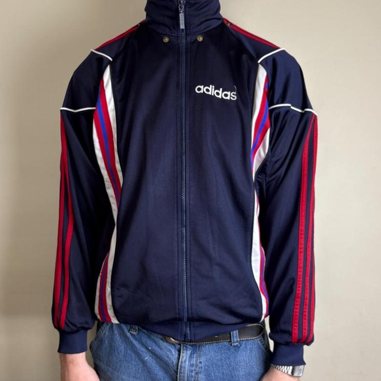 Vintage Adidas 90s Navy Blue Track Jacket - L