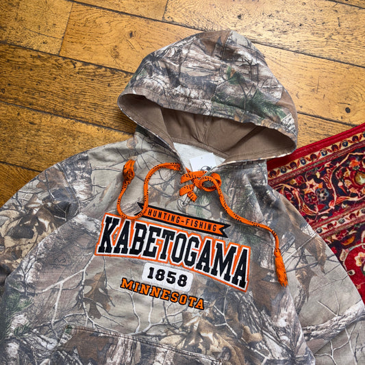 Vintage Realtree Camo Green Brown Embroidered Hoodie Sweatshirt - 2XL