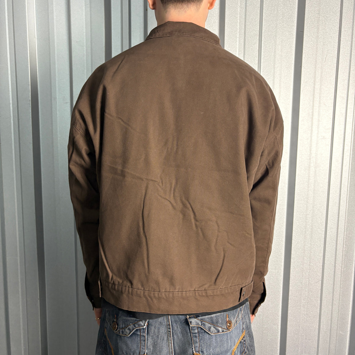 Brown Sampson and Taylor Bronze Snakeshop Boxy Detroit Workwear Jacket - M