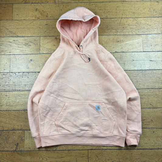 Vintage Carhartt Womens Pink Hoodie Sweatshirt - L