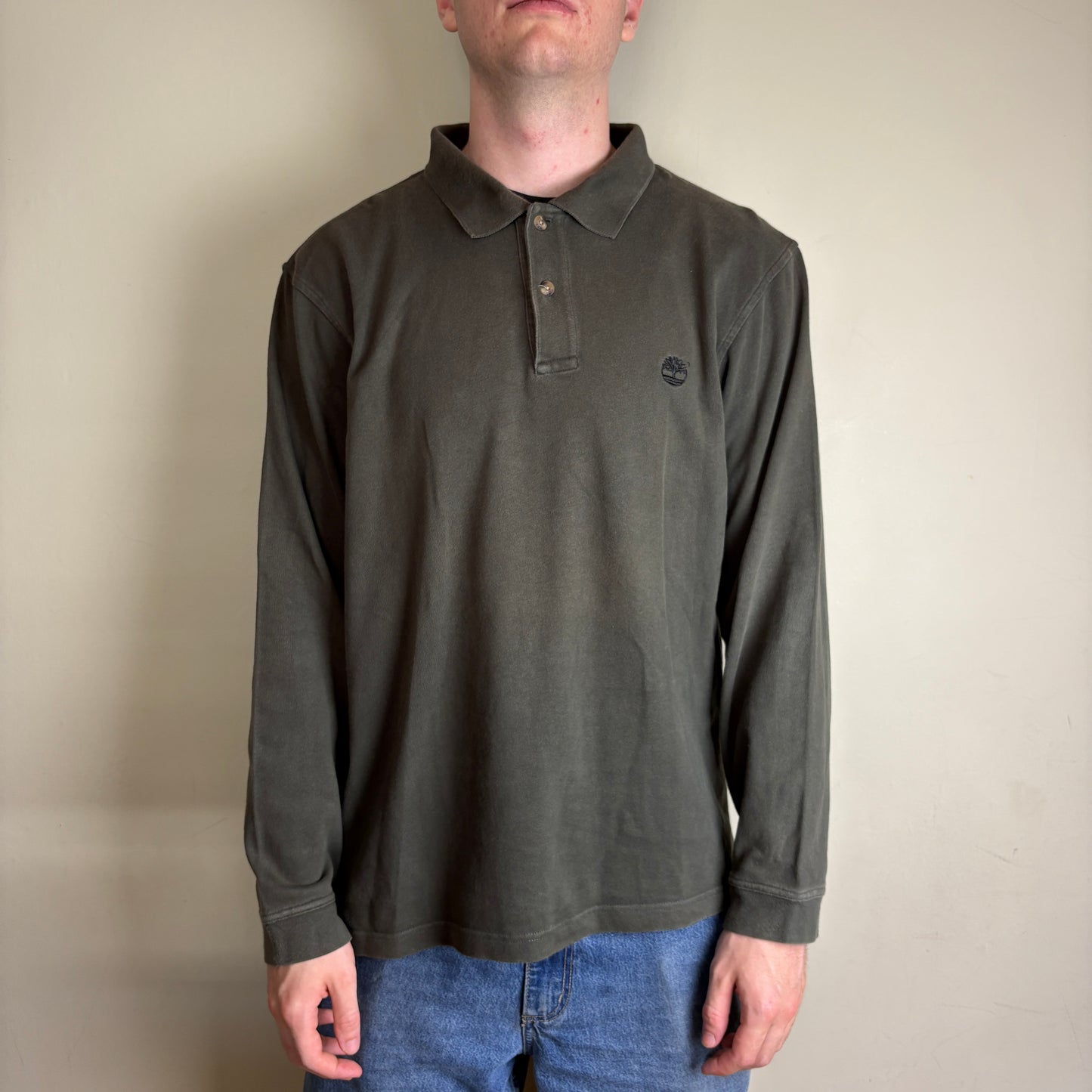 Vintage Timberland Green Rugby Polo Shirt - L