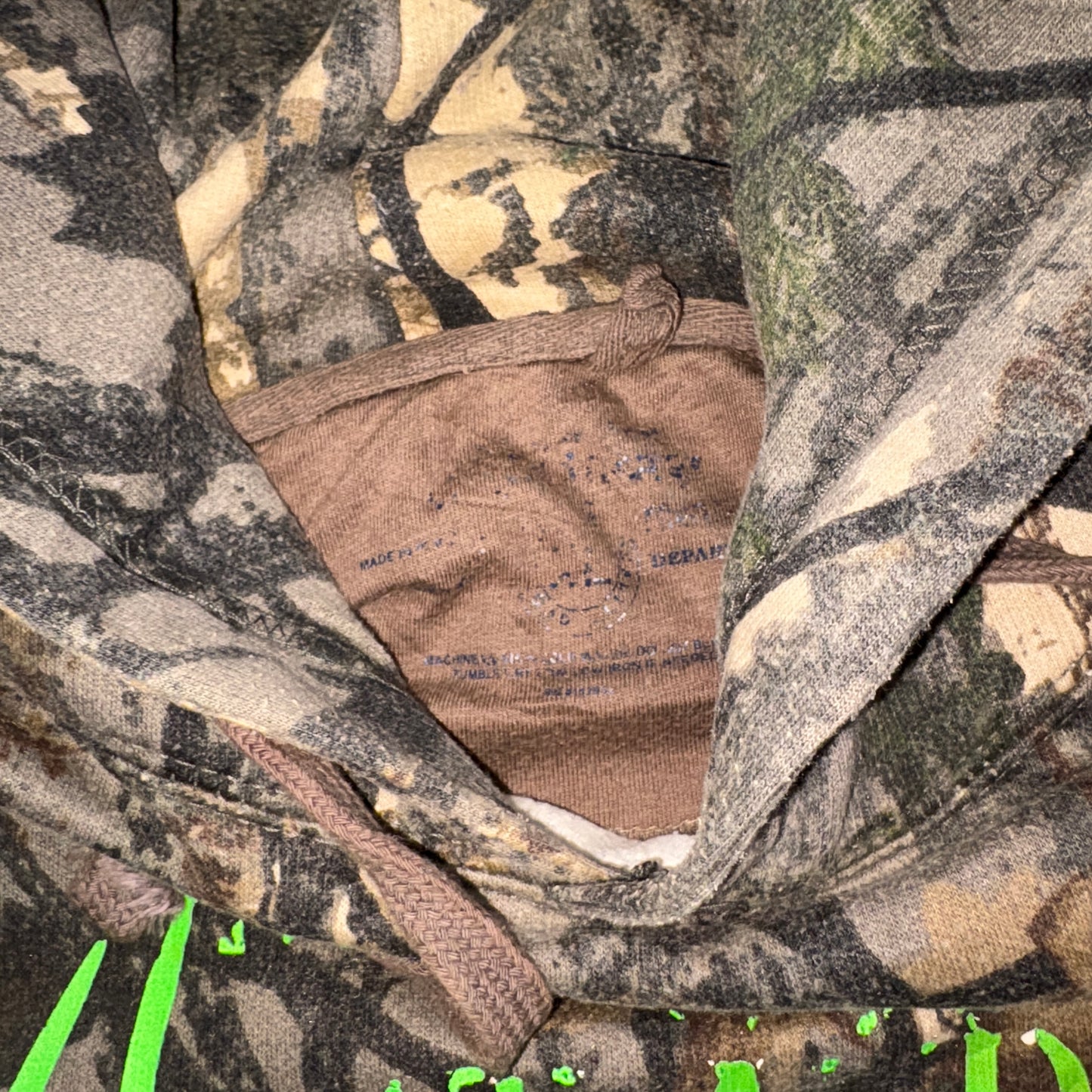 Vintage Realtree Camo Green Hoodie Sweatshirt - XL