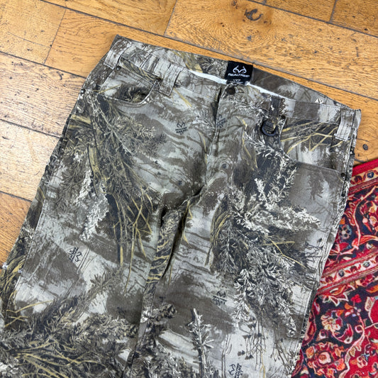 Vintage Real Tree Camo Green Hunting Workwear Trousers - 38