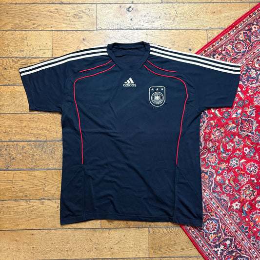 Vintage Adidas Germany Black Football Graphic T-Shirt - XL
