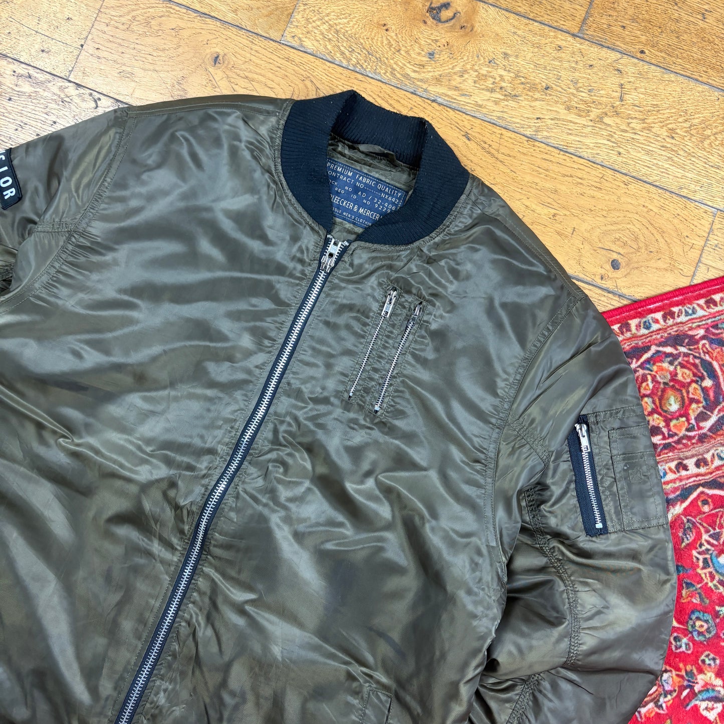 Vintage Khaki Green MA-1 Bomber Jacket - XXL