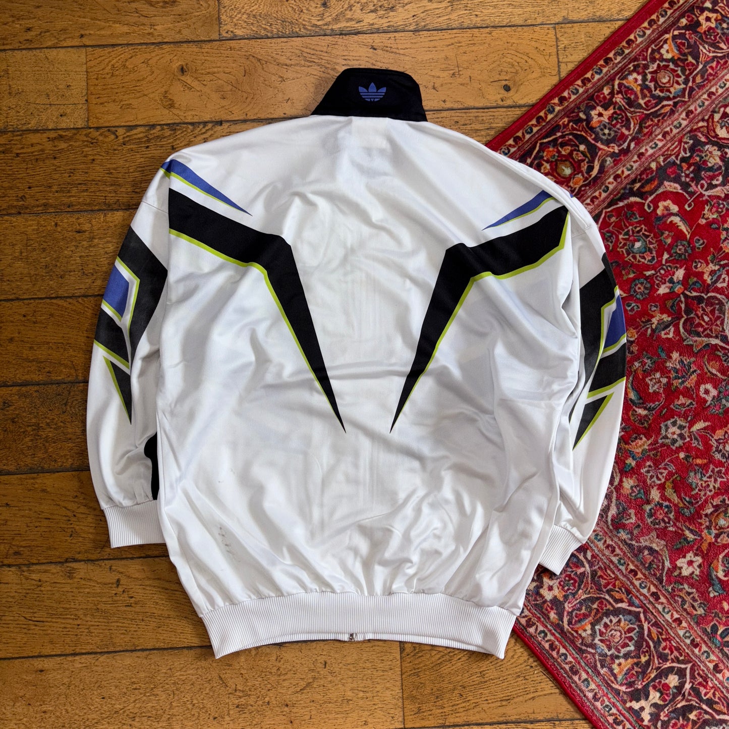 Vintage Adidas White 90s Tracksuit Track Shell Windbreaker Jacket - XL