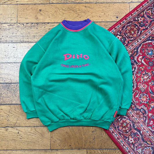 Vintage 90s Dino Green Sweatshirt - M