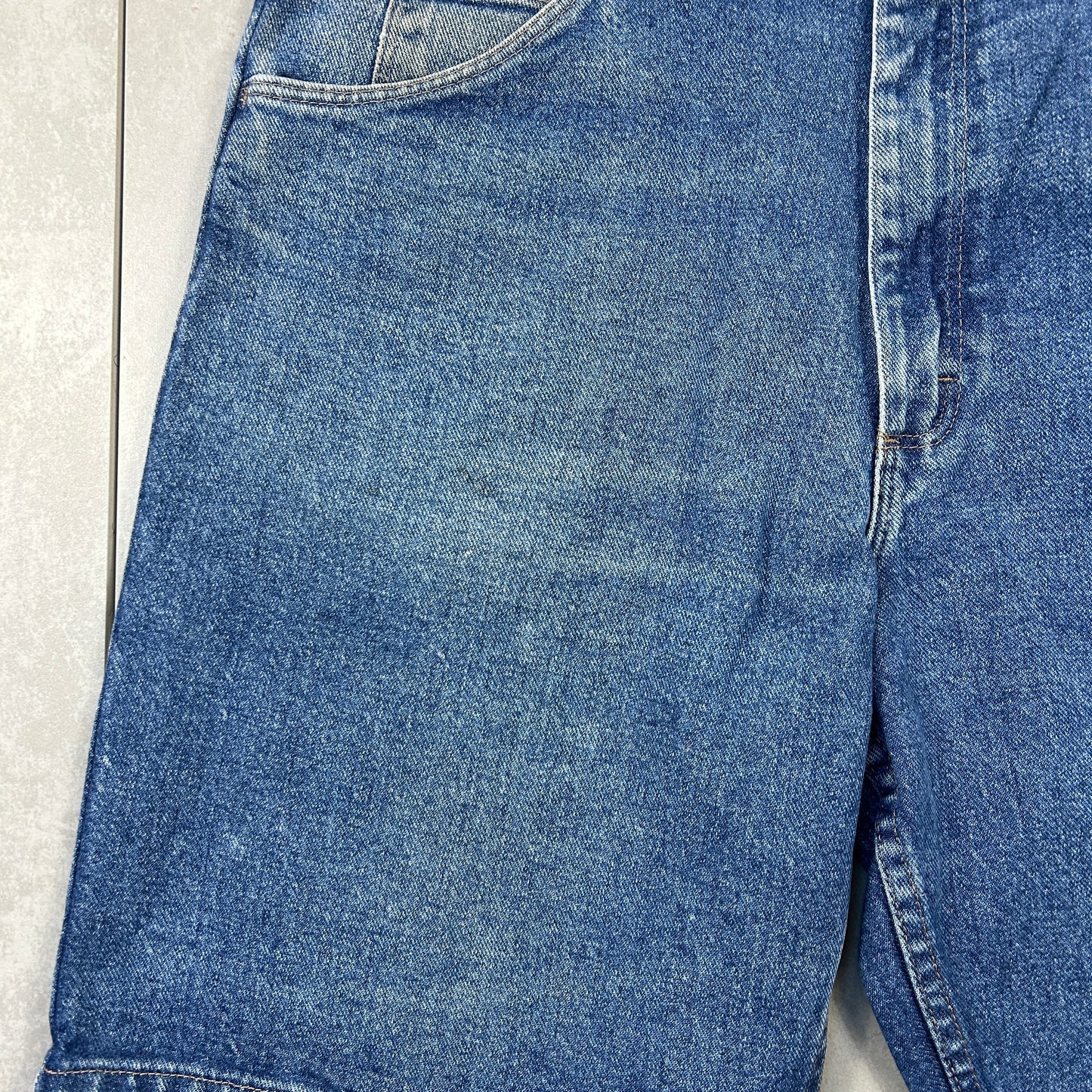 Vintage Wrangler Blue Denim Carpenter Baggy Shorts - 36