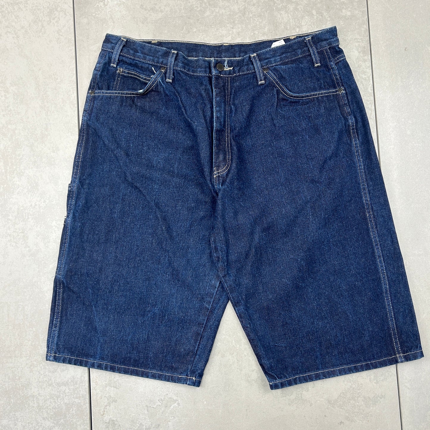 Vintage Dickies Workwear Carpenter Blue Baggy Shorts - 38