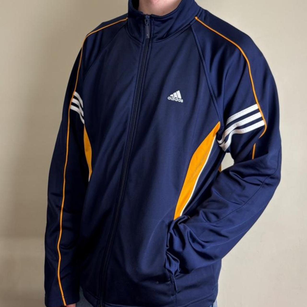 Vintage Adidas y2k Swoosh Navy Track Jacket - M