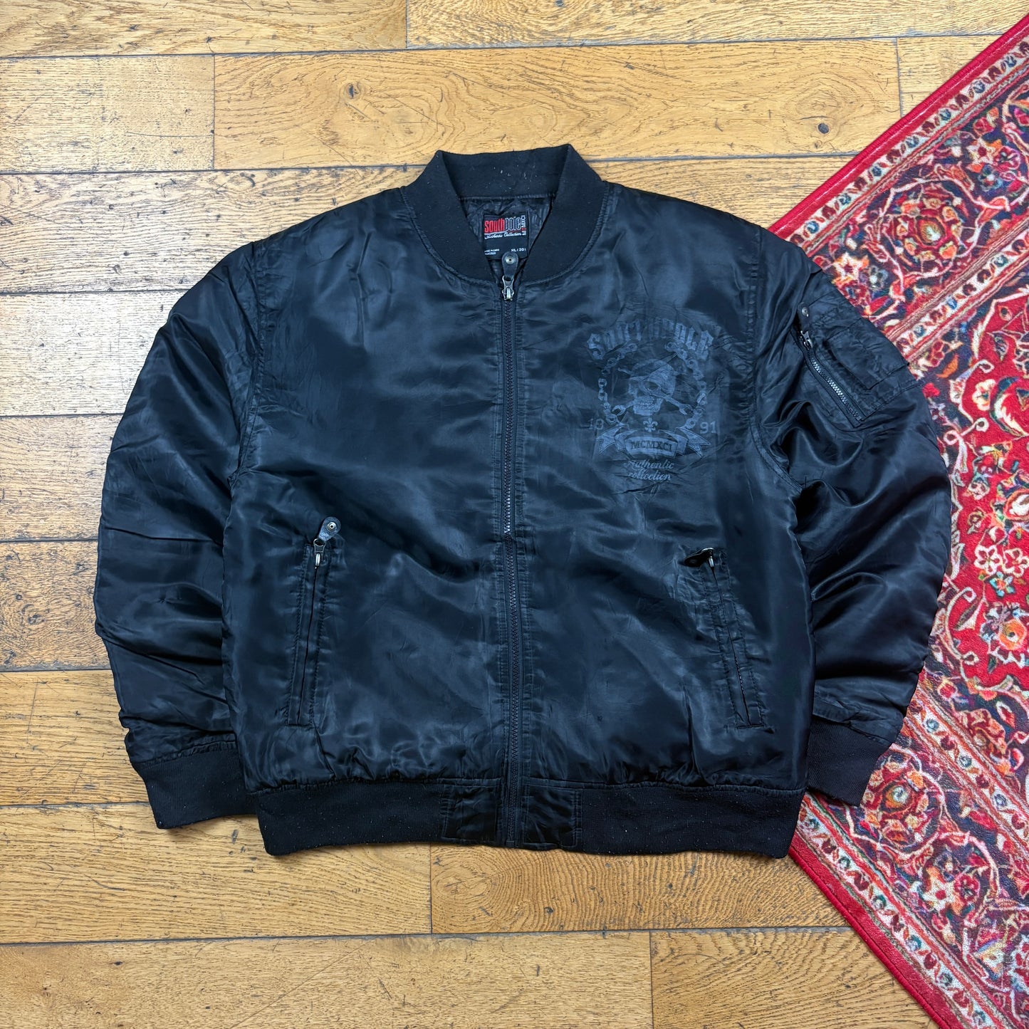 Vintage Southpole Black MA-1 Bomber Jacket - M