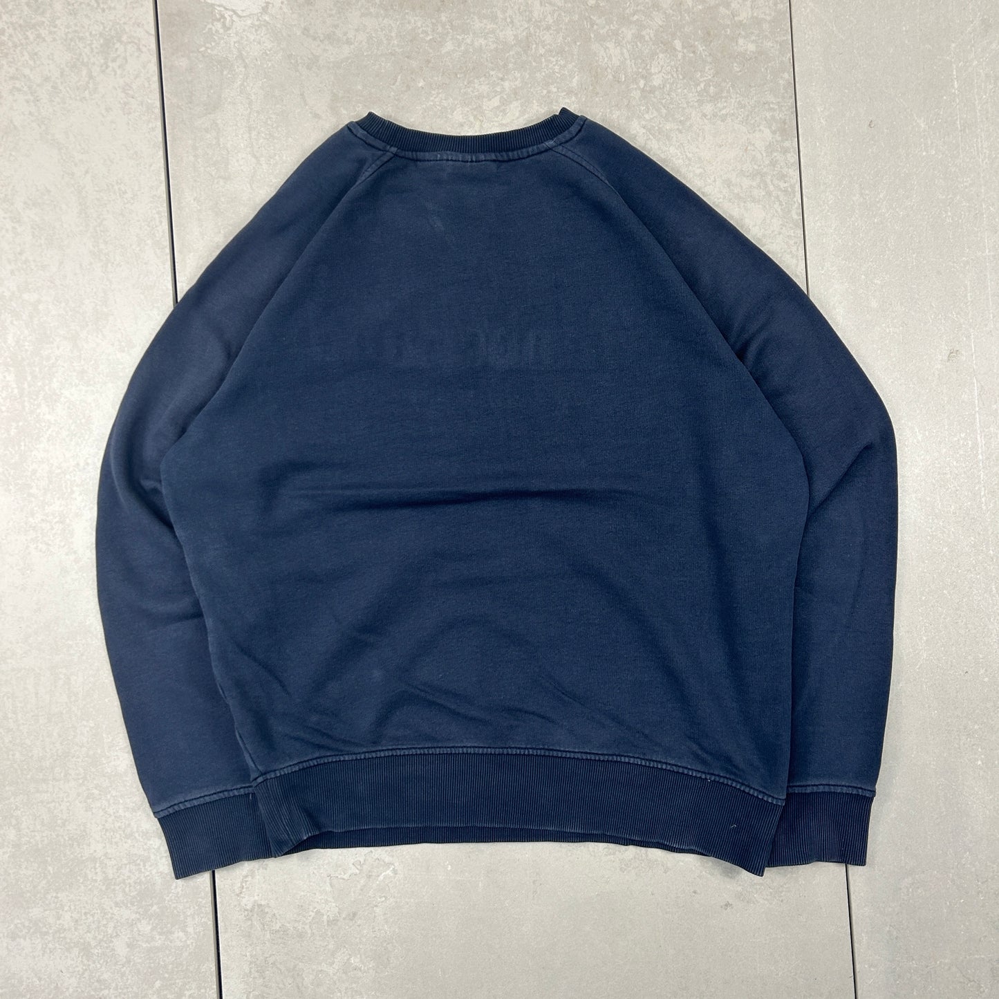 Vintage Timberland Spellout Embroidered Navy Sweatshirt - L