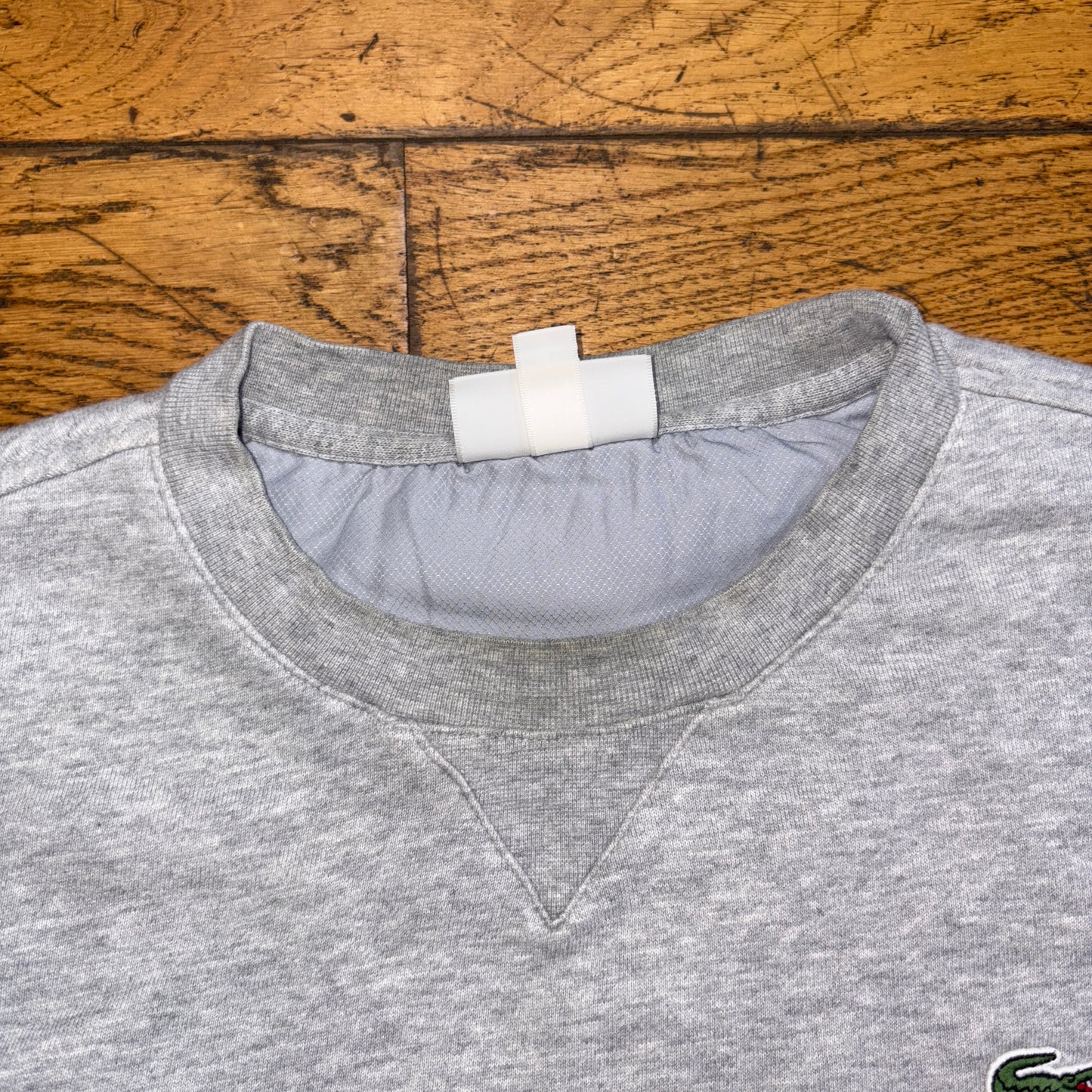 Vintage Lacoste Grey Boxy Embroidered Sweatshirt - L
