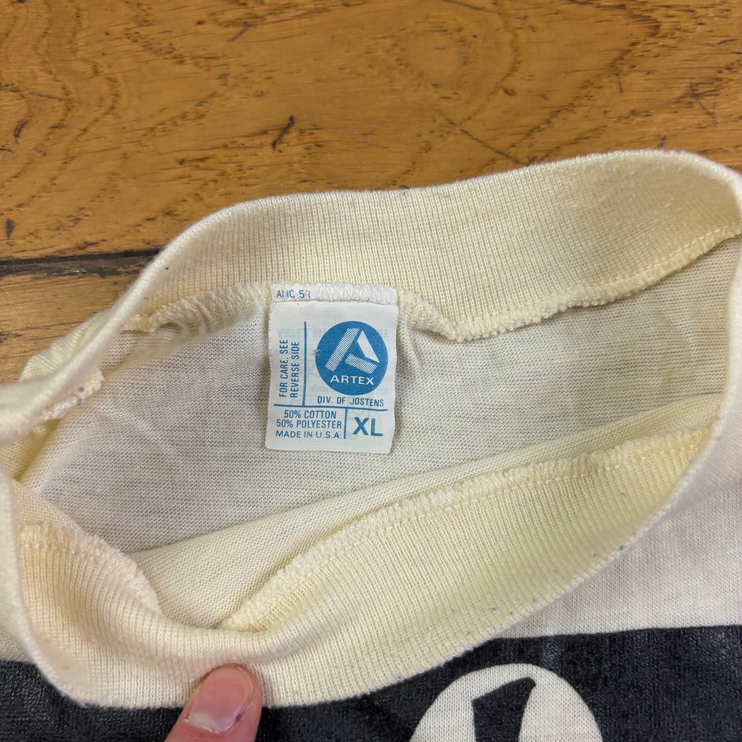 Vintage 1985 Cream Autobahn Funny Single Stitch Graphic T-Shirt - M