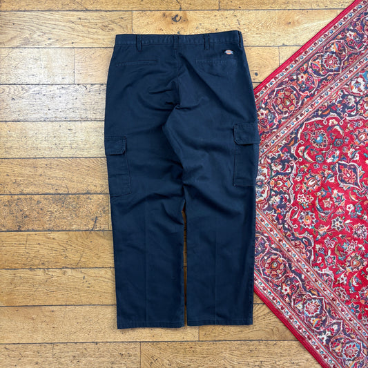 Vintage Dickies 874 Black Cargo Baggy Skate Trousers - 34