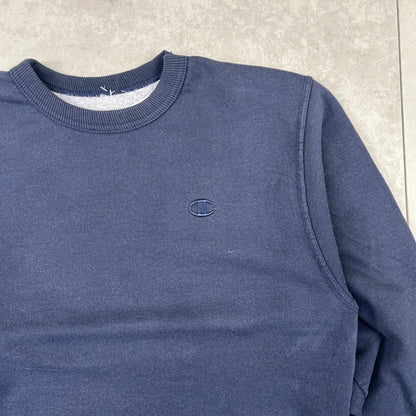 Champion navy embroidered logo sweatshirt - Small